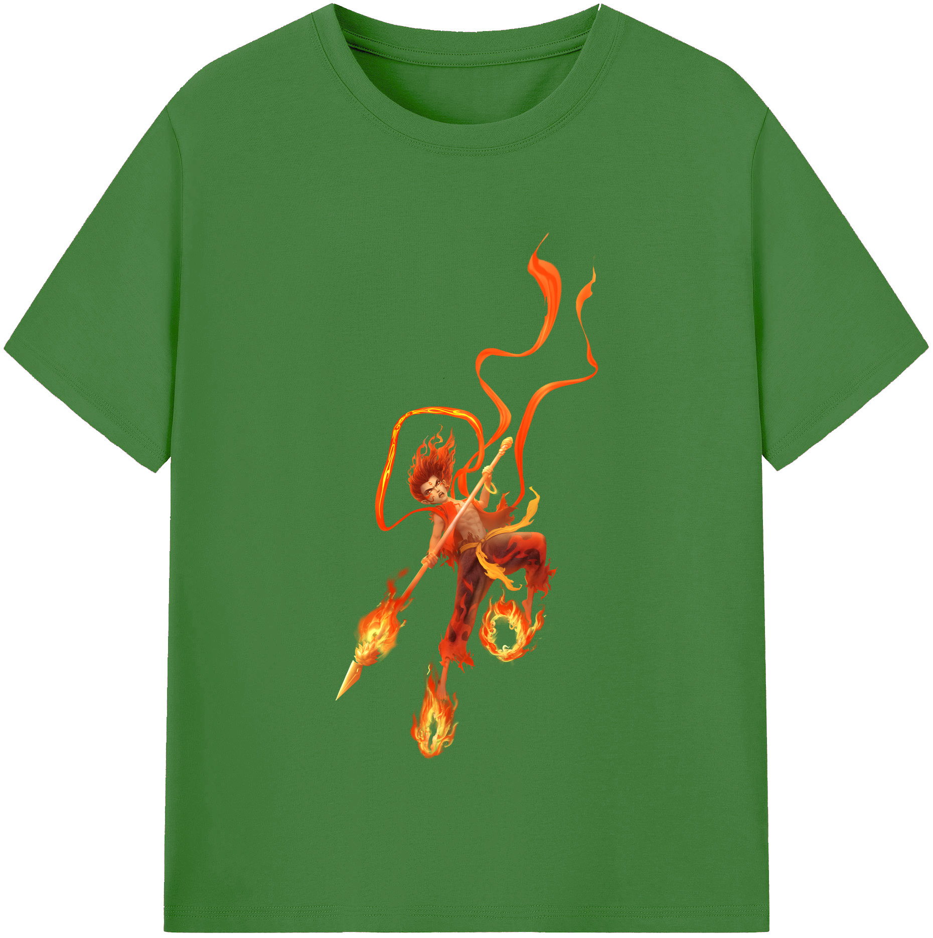 （画像用） Ne Zha 2 ナタ 魔童の大暴れ レディースカジュアルプリントTシャツ（綿100％）